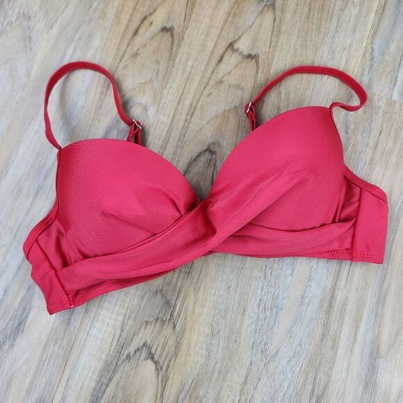 🔸️NIB Red & Black w/White Polka Dot Retro Style Bikini Bathing Suit Small - Picture 6 of 12